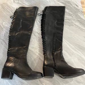 Black knee high boots